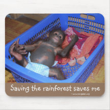 Save rainforest & orangutans mousemat