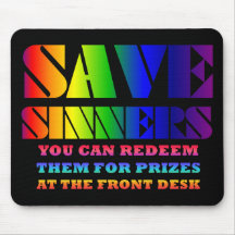 Save Sinners Mousepad