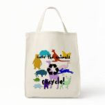 Save the Animals Organic Grocery Tote Bag
