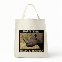 Save the Black Rhino Canvas Bag