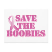 Save the Boobies Postcard
