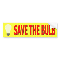 Save the Bulb Bumper Sticker (yellow)
