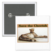 Save the Cheetah Pinback Buttons