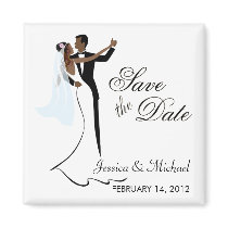 Save the Date  - African American Bride and Groom