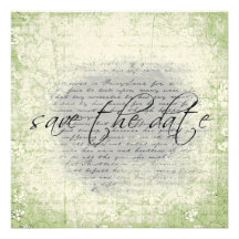 Save the Date Announcements in Vintage Floral