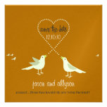 Save the Date Announcements with Lovebirds {Gold}