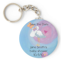 Save the Date Baby Shower Keychain