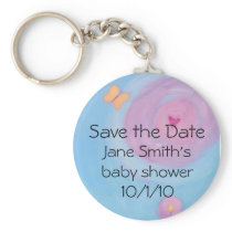 Save the Date Baby Shower Keychain