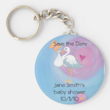 Save the Date Baby Shower Keychain