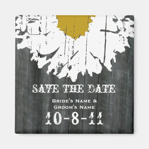Save The Date - Barnwood & Daisy Fridge Magnets
