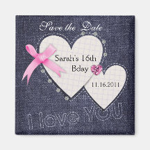 Save the Date bday Magnets