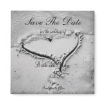 Save the Date Beach Heart magnets