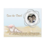 Save the Date Beach Photo Postcard