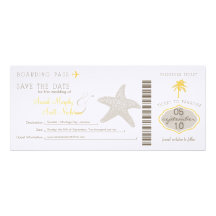 Save the Date Boarding Pass Announcement