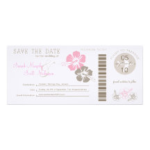 Save the Date Boarding Pass Custom Invites