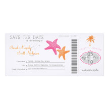 Save the Date Boarding Pass Invitation