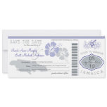 Save the Date Boarding Pass to Jamaica invitations