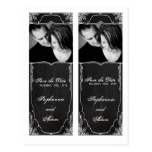 Save the Date Book Mark Favors Modern Chalkboard Postcard