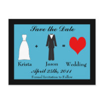 Save the Date - Bride plus Grooom Post Cards
