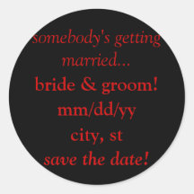 save the date calendar stickers (wedding)