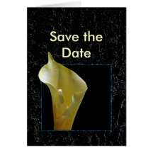 Save the Date Calla Lily Card