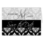 Save the Date Cards Damask Monogram for Weddings
