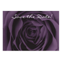 Save the Date Chubby Business Card Purple Rose