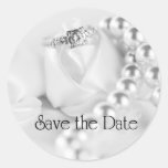 Save the Date Classic Engagement Ring Stickers
