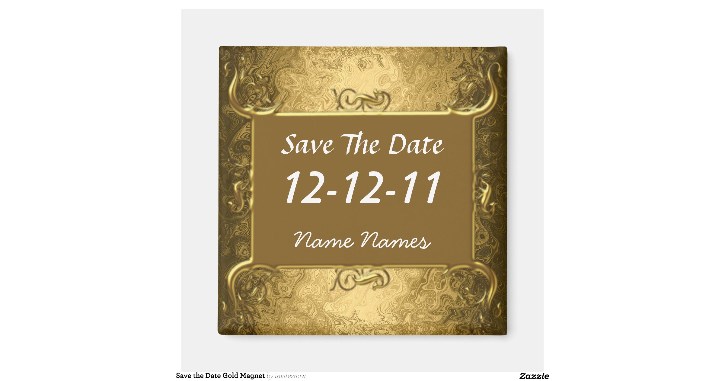 save the date create your own gold magnet zazzle how to create a save the date
