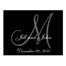 Save the Date Custom Monogram Postcards