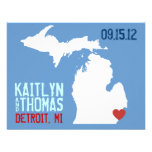 Save the Date - Customizable - Michigan Personalized Announcement