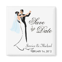 Save the Date  - Dancing Bride and Groom