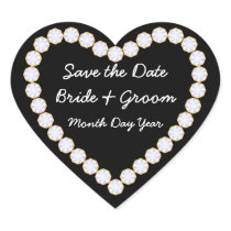 Save the Date Diamond heart
