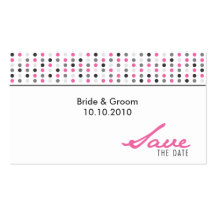 Save The Date - Dots Business Card Templates