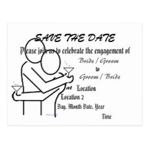 Save the Date Engagement Announcement Post Card