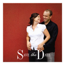 Save the Date Engagement Photograph Personalized Announcement