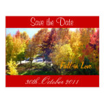 Save the Date, Fall in Love postcard