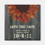 Save The Date - Fall Wedding - Barnwood Sunflower Refrigerator Magnets