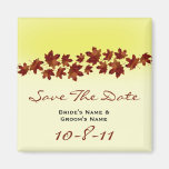 Save The Date - Fall Wedding Leaves Refrigerator Magnets