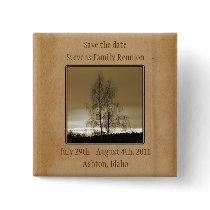 Save the Date Family Reunion Pinback Buttons