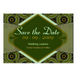 Save the Date Fractal Swirls Card business cards