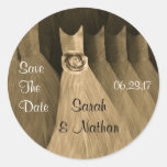 Save the Date - GOLD CHAMPAGNE Bridesmaid Dresses Sticker
