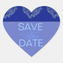 Save the date heart stickers