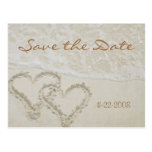 Save the Date heart waves Post Card