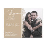 Save the Date in Beije frame Postcard