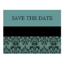 Save The Date in Sea Foam Green Post Card