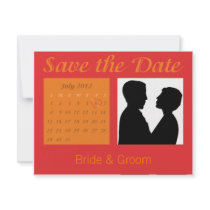 Save the Date July 2012 Calendar Custom Invitations