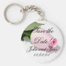 Save the Date Key Chain Customizable Names Date