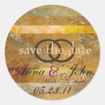 Save the Date Label Sticker