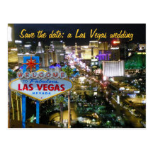 Save the Date Las Vegas Wedding Plans Postcard